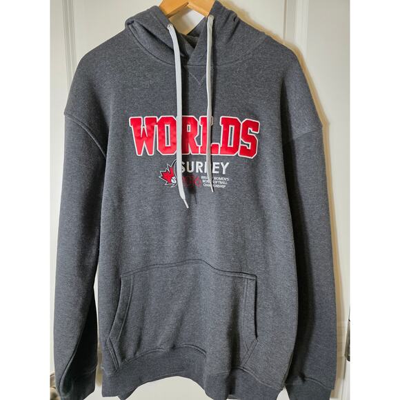 Women's World SOFTBALL Championship 2016 Surrey Canada Gray Pullover Hoodie SZ L - Picture 3 of 8